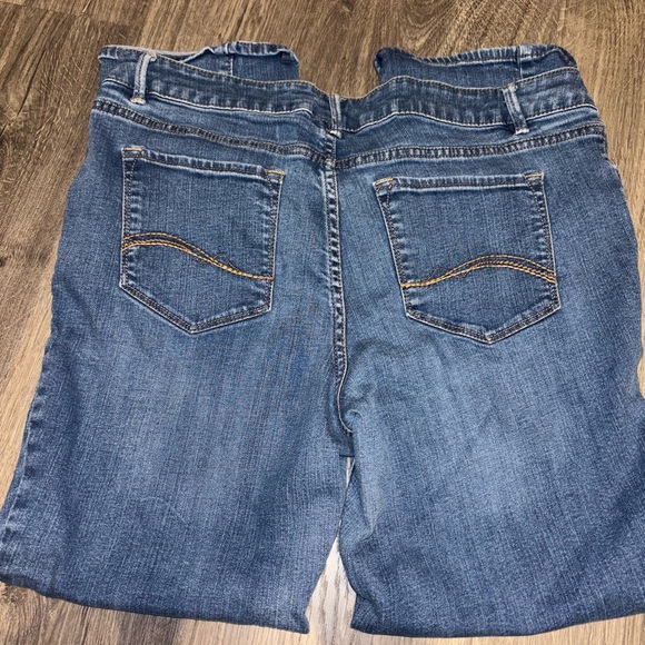 Sonoma Women's Mid Rise Straight Leg Blue Jeans - Picture 2 of 5